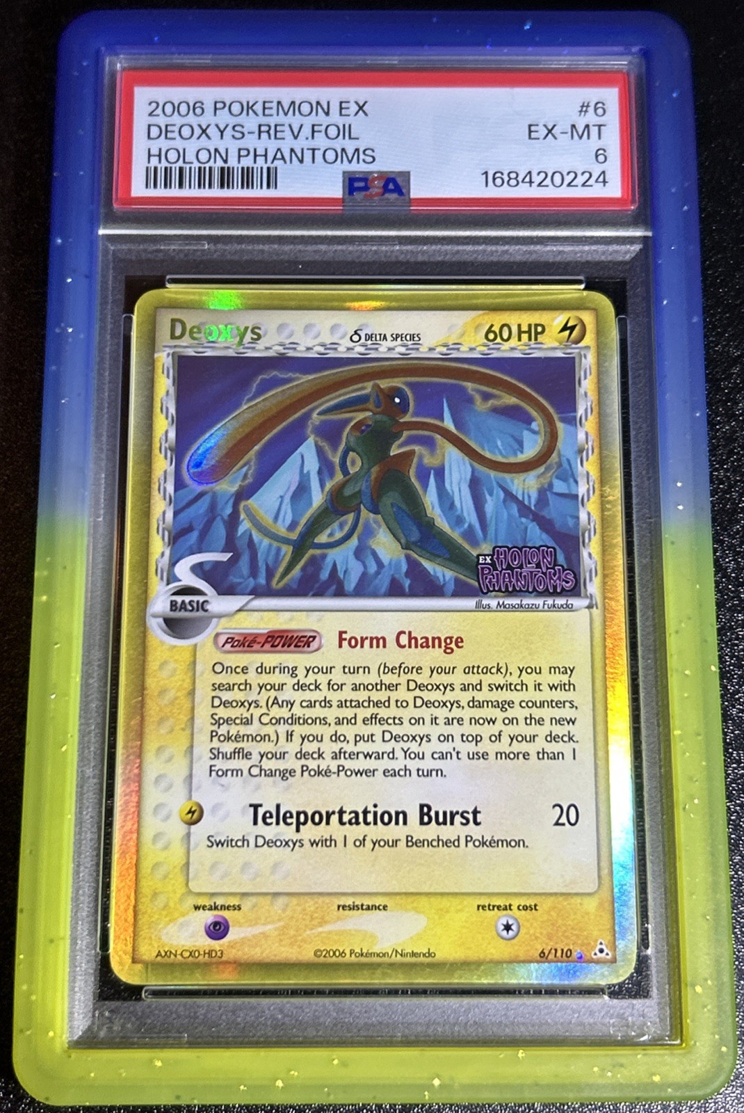 2006 POKEMON EX HOLON PHANTOMS #6 DEOXYS-REVERSE FOIL PSA 6 2006 POKEMON EX HOLON PHANTOMS #6 DEOXYS-REVERSE FOIL PSA 6