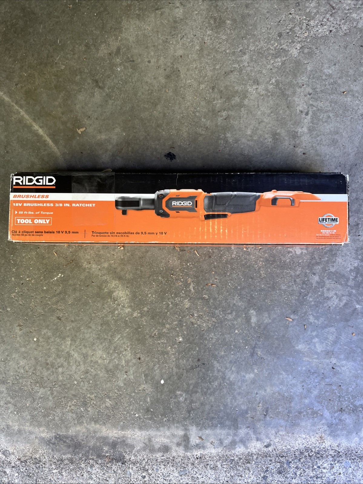 Ridgid 18V Brushless 3/8in Ratchet Tool Only R866011B Ridgid 18V Brushless 3/8in Ratchet Tool Only R866011B