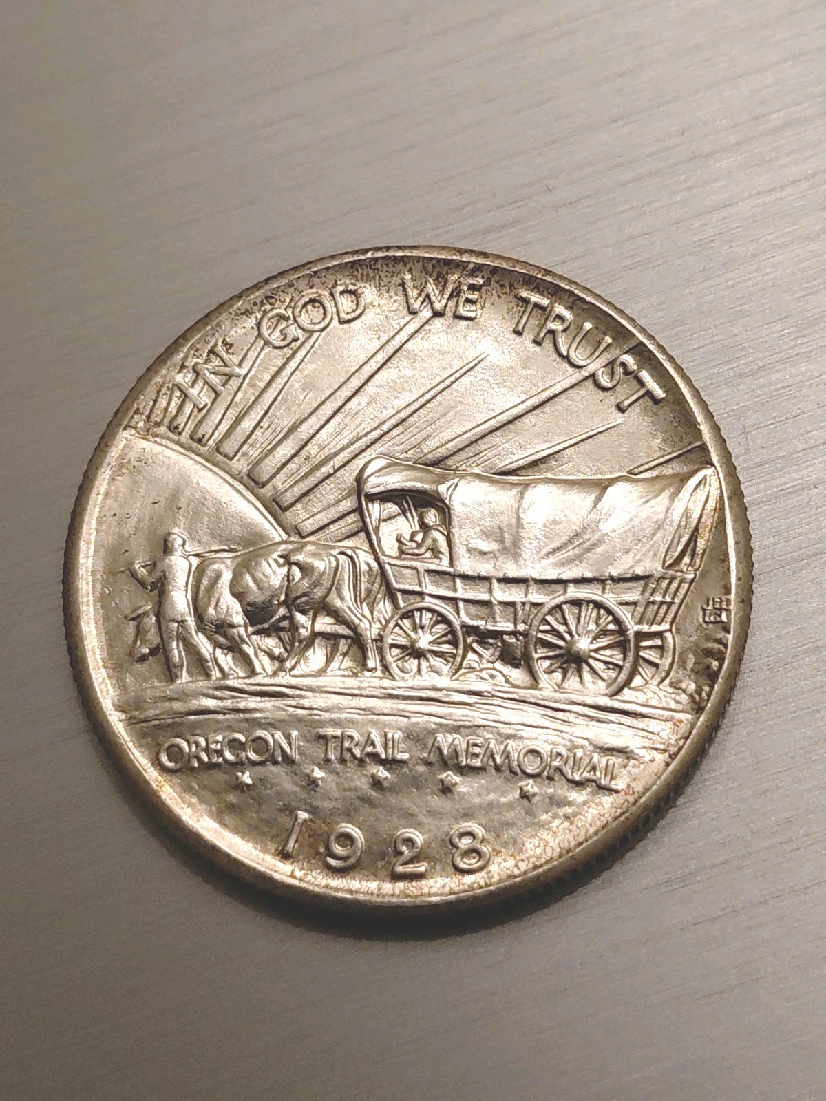 1928 Oregon Trail Commemorative Half Dollar Coin 1928 Oregon Trail Commemorative Half Dollar Coin