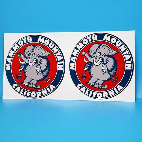 MAMMOTH MOUNTAIN Travel DECAL (PAIR) / Vintage Style Vinyl STICKER, California MAMMOTH MOUNTAIN Travel DECAL (PAIR) / Vintage Style Vinyl STICKER, California