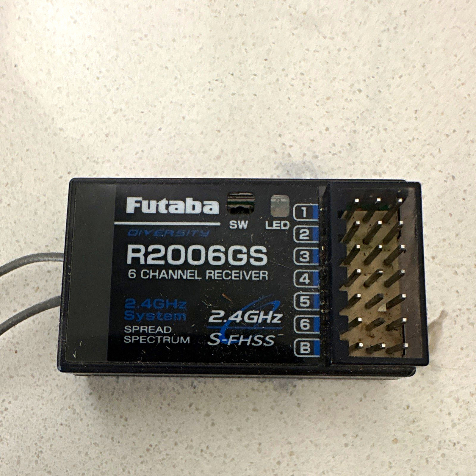 Futaba R2006GS 2.4GHz S-FHSS 6-Channel RC Receiver - 9 available, buy 1 or more Futaba R2006GS 2.4GHz S-FHSS 6-Channel RC Receiver - 9 available, buy 1 or more