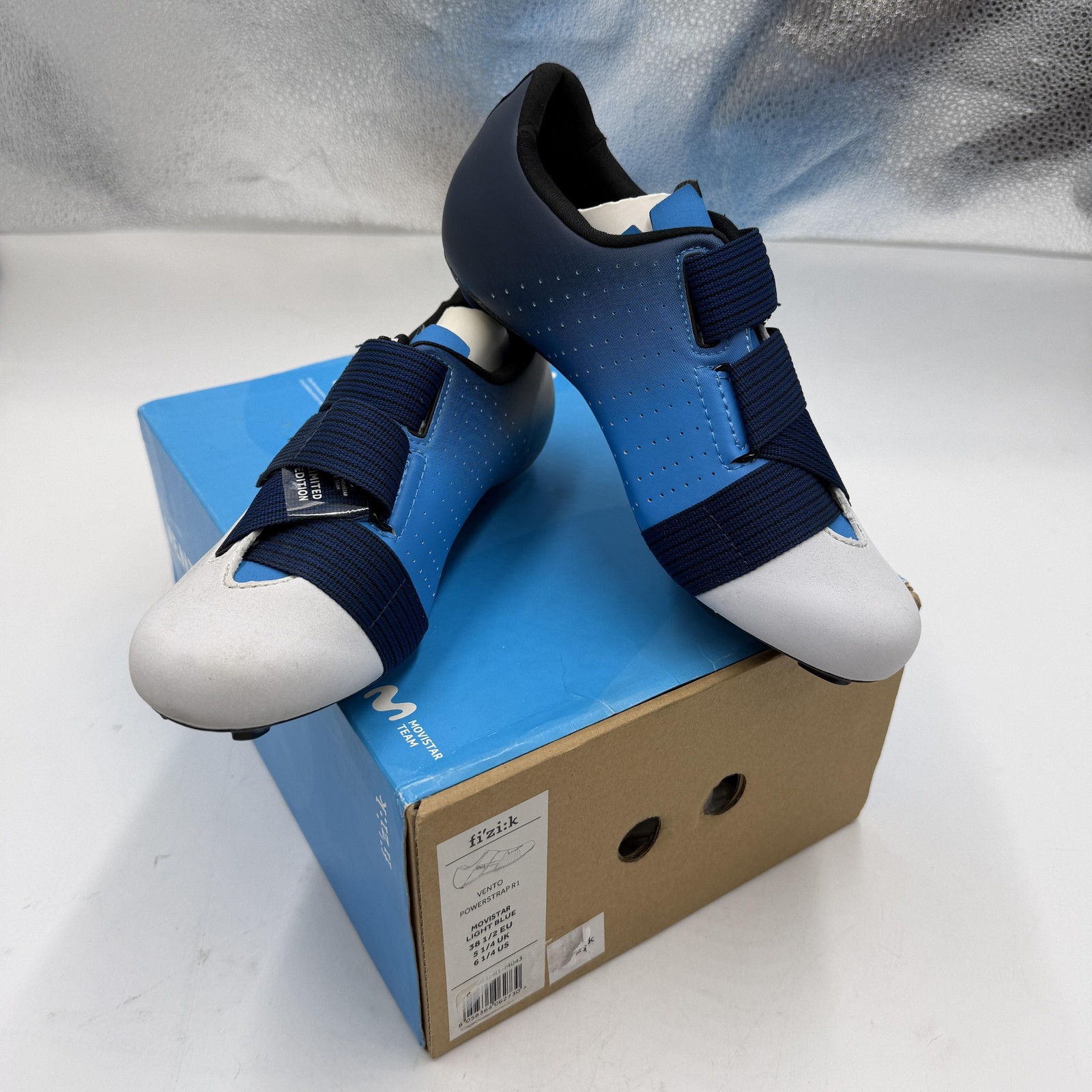 Fi\'zi:k Vento Powerstrap R1 Road Cycling Shoes Blue, Women 7.5, Mens 6 (38.5 EU)