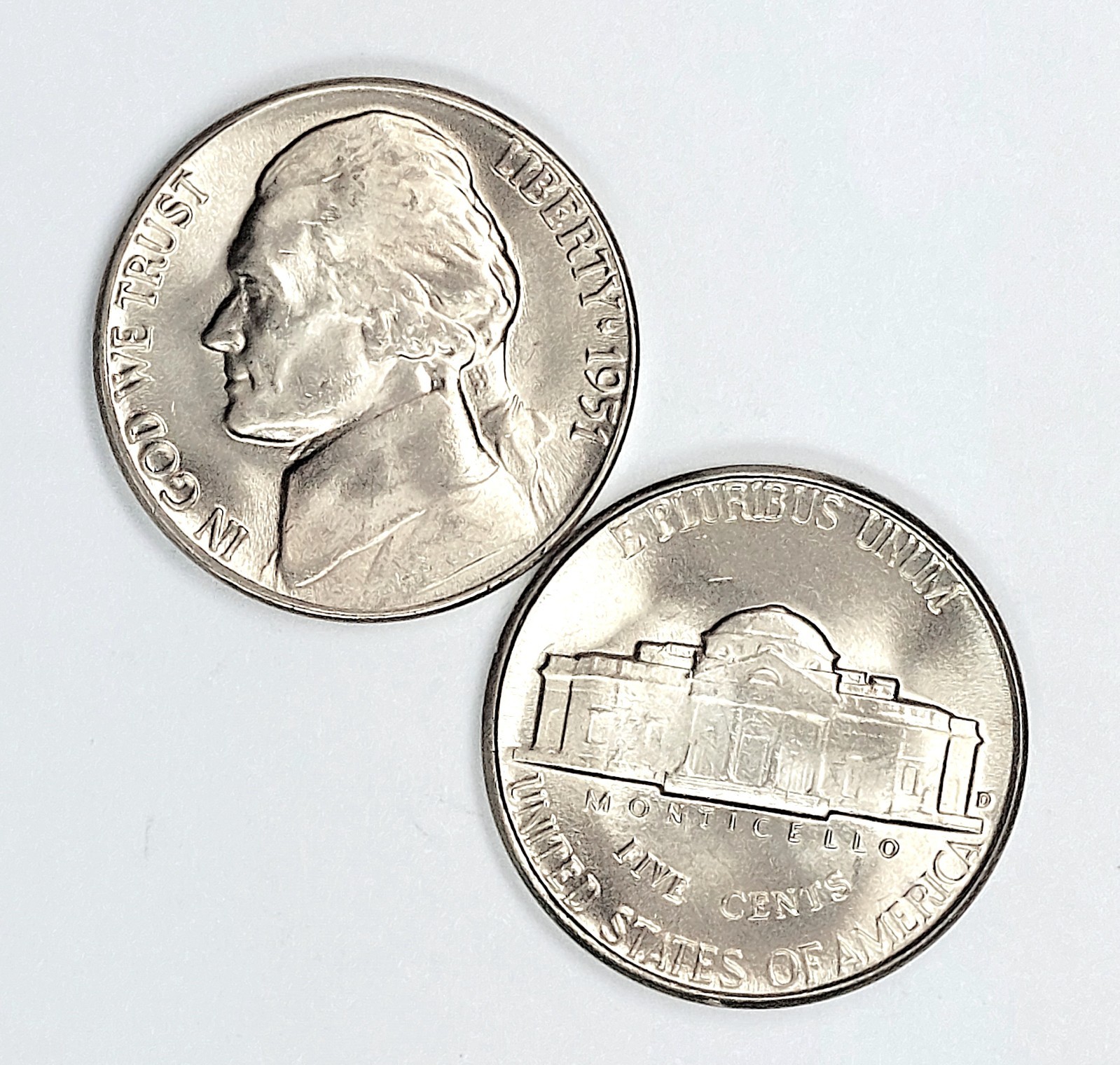 1951 D UNCIRCULATED JEFFERSON NICKEL CHOICE TO GEM BU