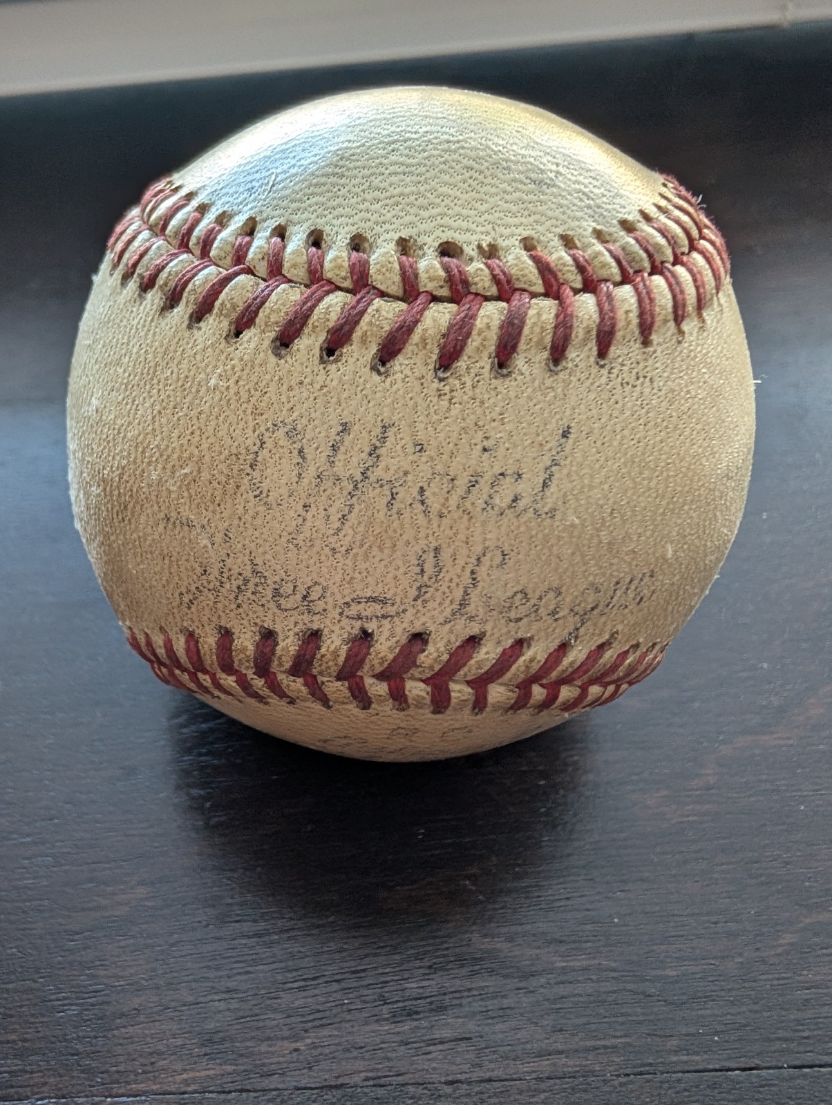 1950s Official Three-I League Baseball Waterloo White Hawks Hal Totten Rawlings 1950s Official Three-I League Baseball Waterloo White Hawks Hal Totten Rawlings