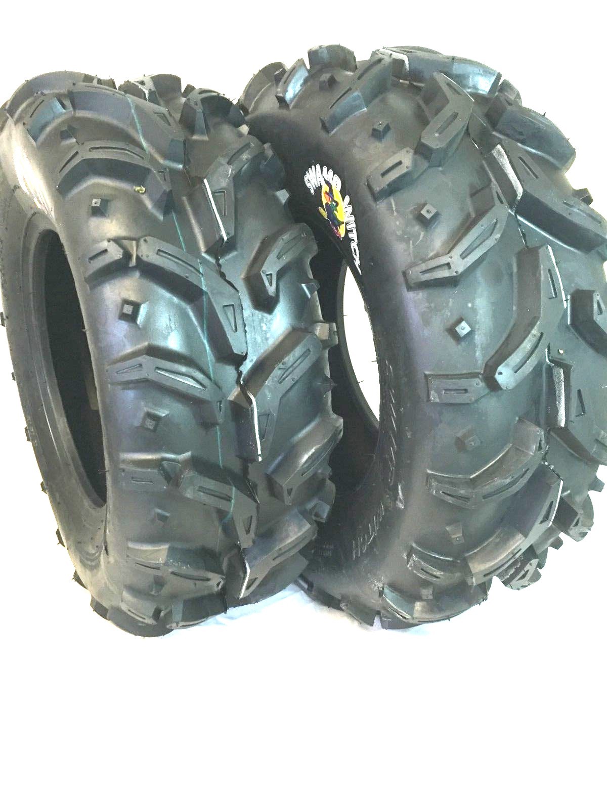 2) 25x12.00-10 ATV TIREs 25/12.00-10 25x12-10 25/12-10 Deestone Swamp Witch 6ply