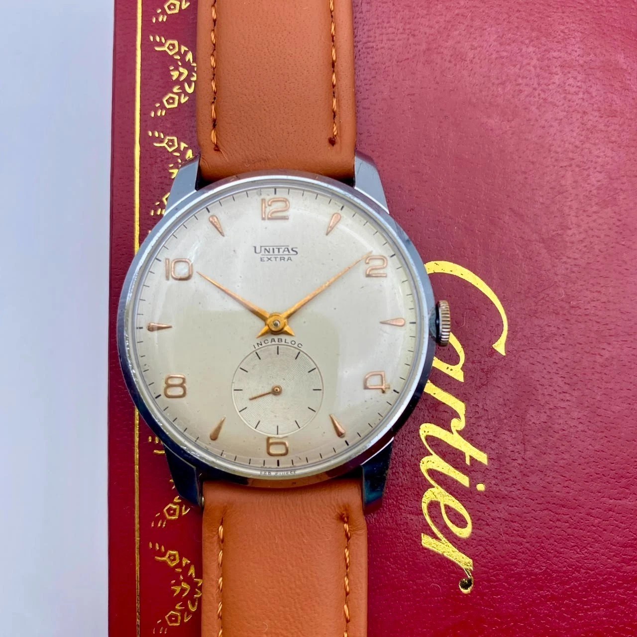 STUNNING - Vintage Unitas Extra XL Jumbo Manual Wind Men Watch Swiss