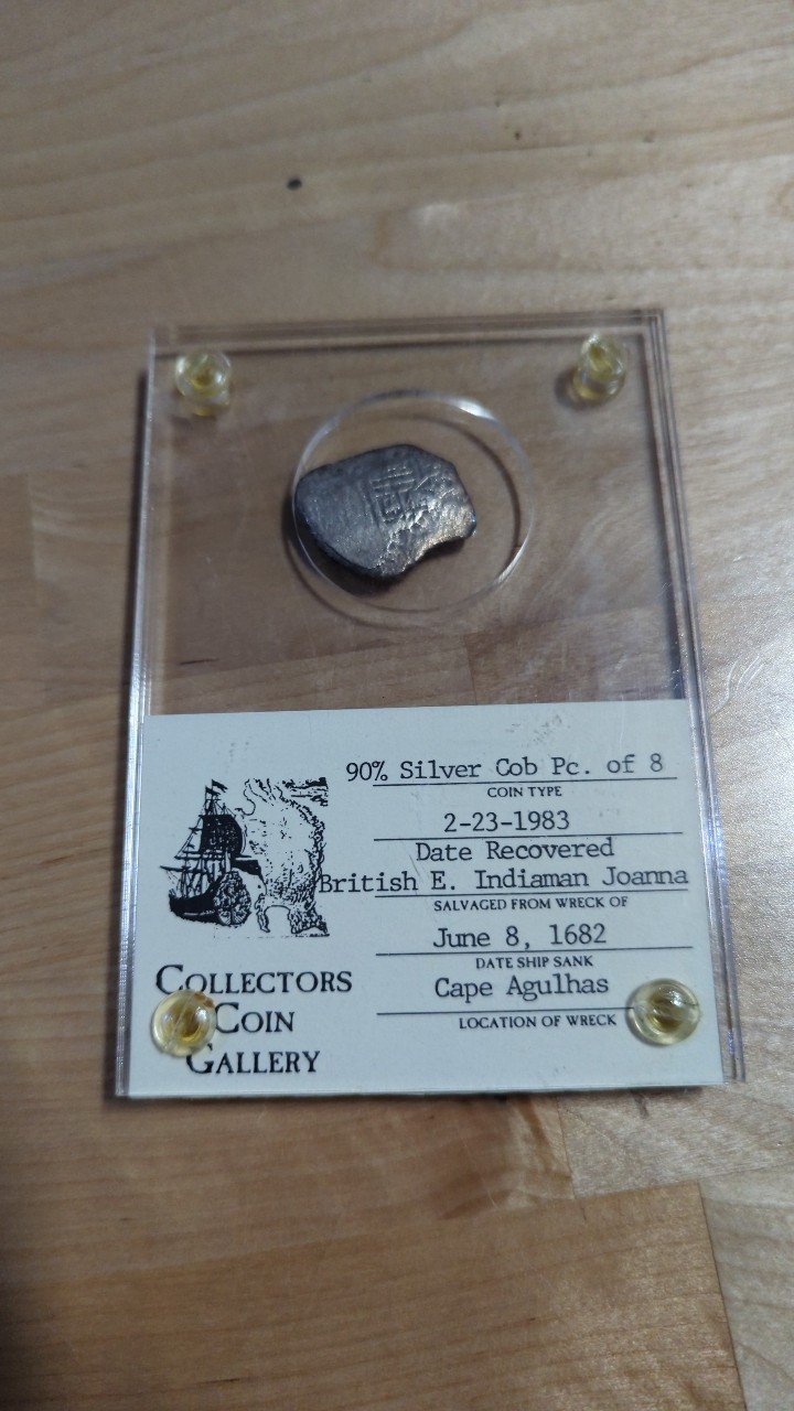 1682 British East Indiaman Joanna Shipwreck 90% Silver Cob Treasure Coin 1682 British East Indiaman Joanna Shipwreck 90% Silver Cob Treasure Coin