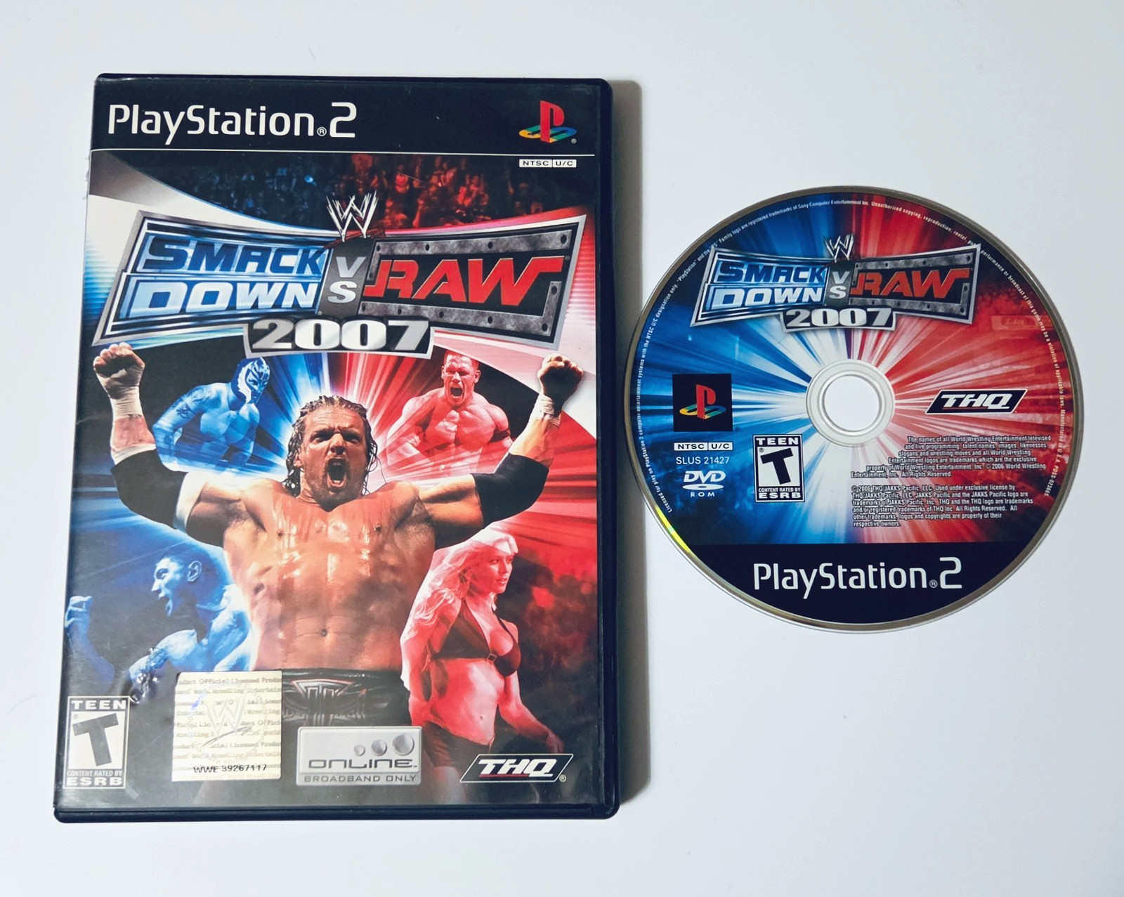 WWE Smackdown vs. Raw 2007 (Sony PlayStation 2 PS2, 2006) - No Manual  - Tested