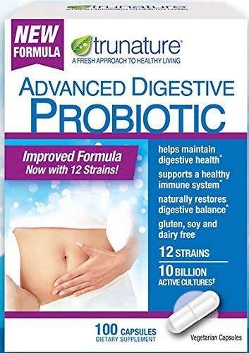 trunature Advanced Digestive Probiotic, 100 Capsules (2 Pack) trunature Advanced Digestive Probiotic, 100 Capsules (2 Pack)