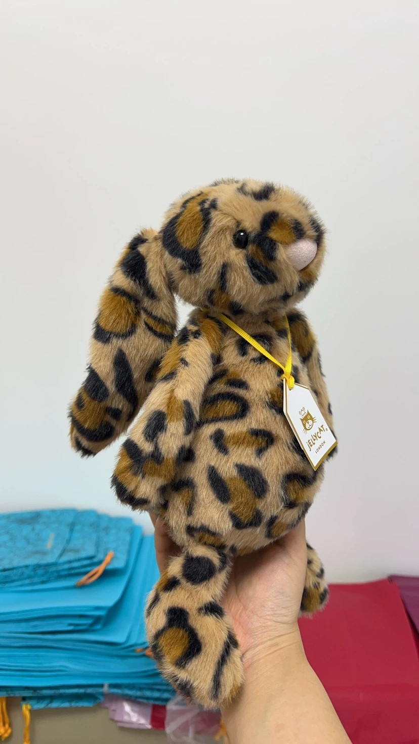 Jellycat Cobblehop Leopard Bunny Plush Toy Doll Halloween and Christmas gifts