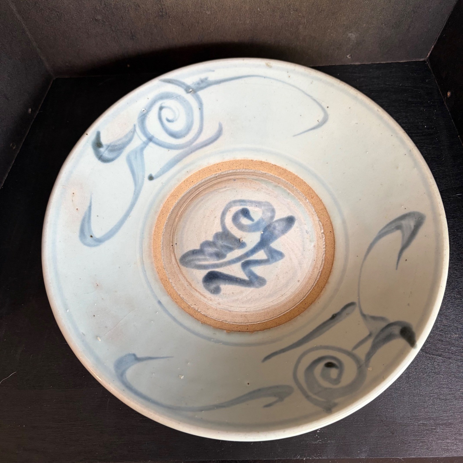 Antique Chinese Blue & White Bowl, Hand Painted, Late Qing/19th–Early 20th, 10\