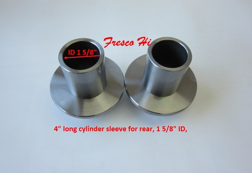 Lowrider Hydraulics cylinder sleeves, rear installation, 1-5/8