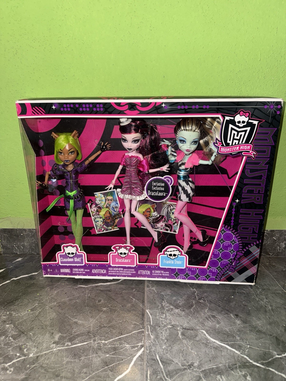 2011 Mattel Monster High “Dawn of the Dance 3 Pack” Frankie Clawdeen Draculaura 2011 Mattel Monster High “Dawn of the Dance 3 Pack” Frankie Clawdeen Draculaura
