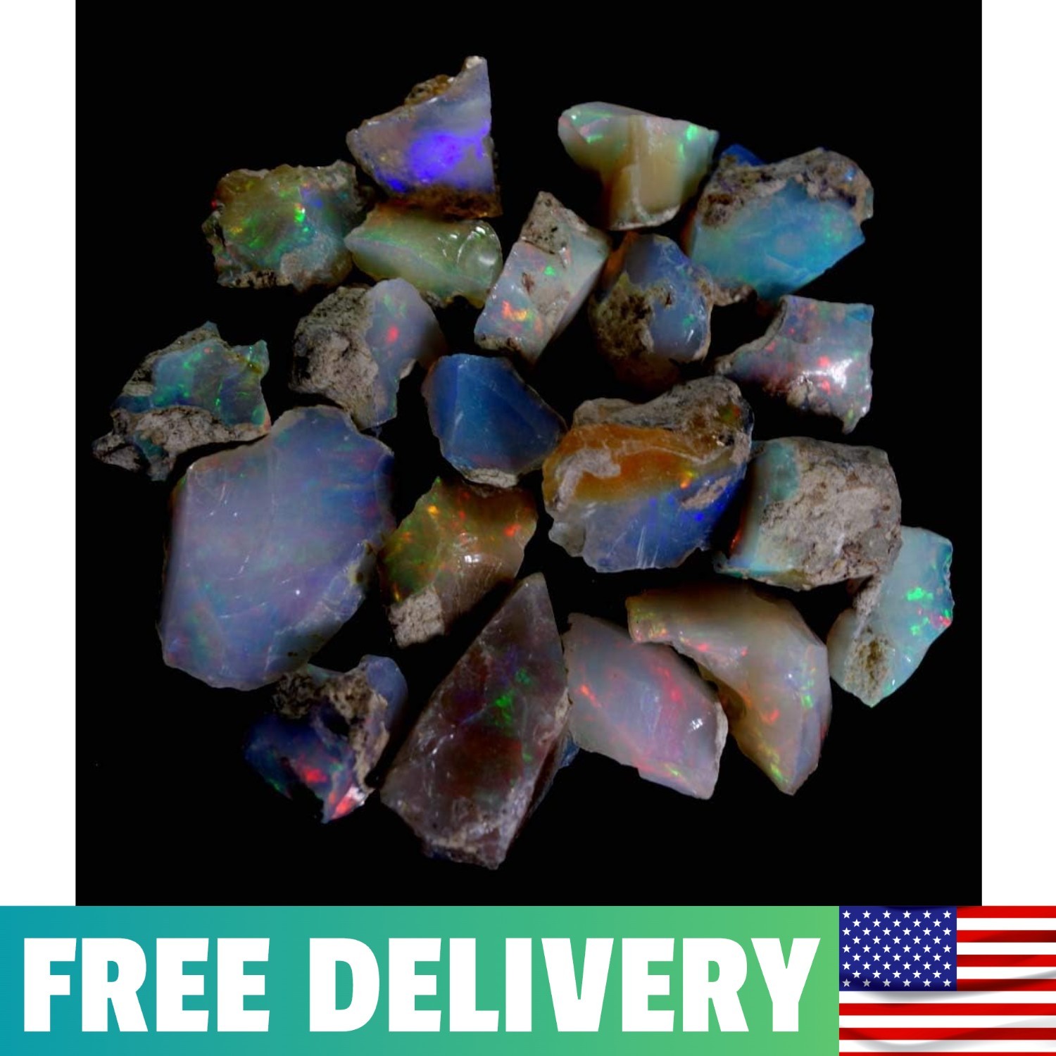 150.17cts 100% Natural Play of Color Ethiopian FIRE Opal Rough LOT Gemstone G...
