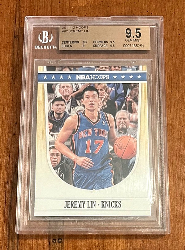 2011-12 JEREMY LIN KNICKS BGS 9.5 GEM MINT - 1ST CARD NBA HOOPS PANINI LINSANITY