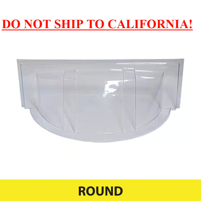 39 in. x 17 in. Plastic Round Window Well Cover 