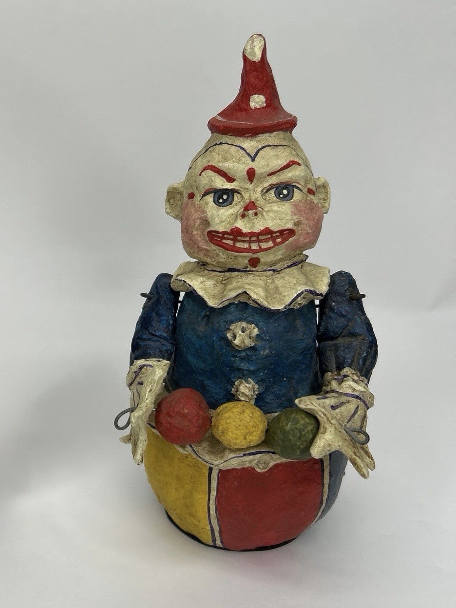VTG Poliwoggs American Folk Art Clown Figurine Hand Painted