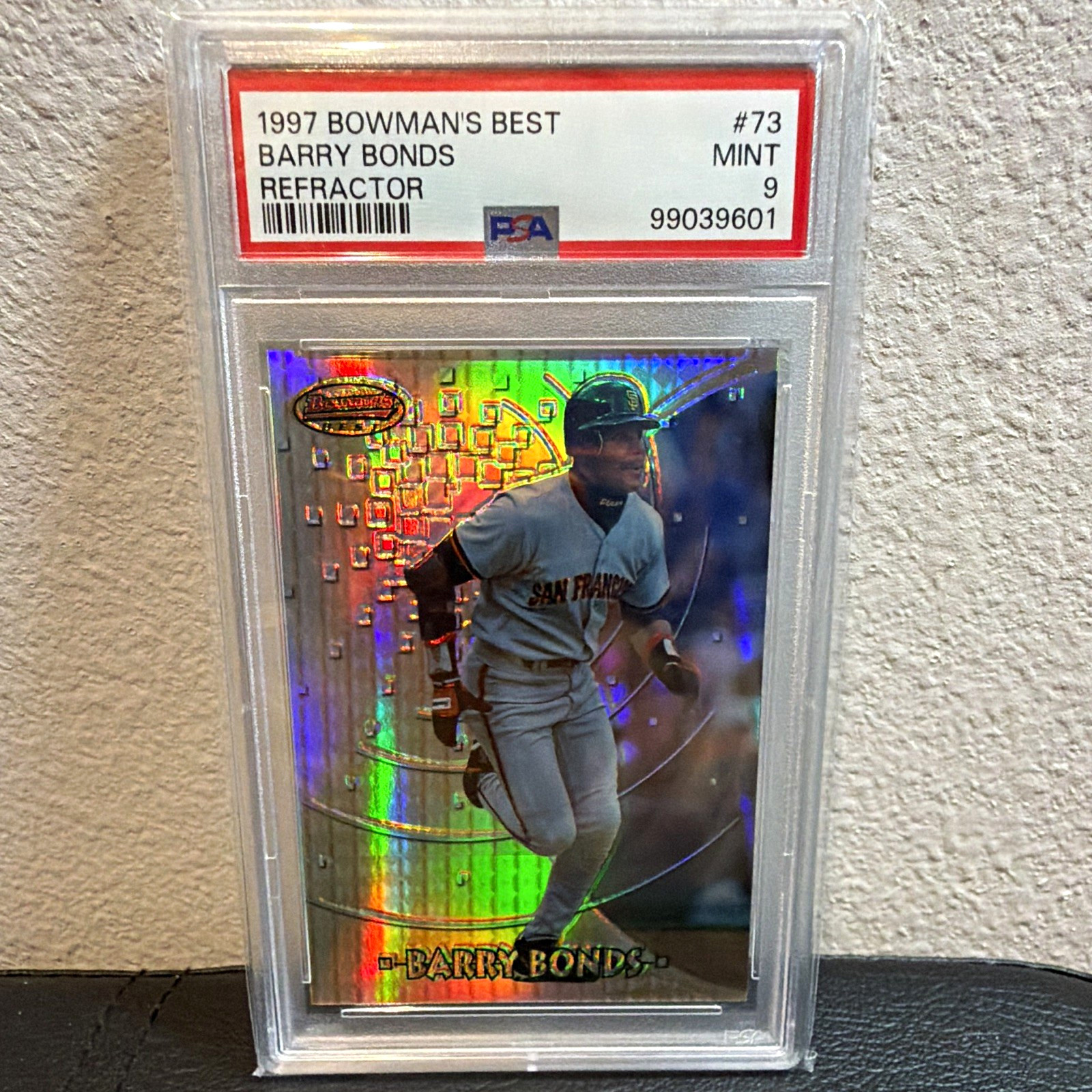 Bowman 1997 Bowman\'s Best Barry Bonds #73 Refractor PSA 9 Giants