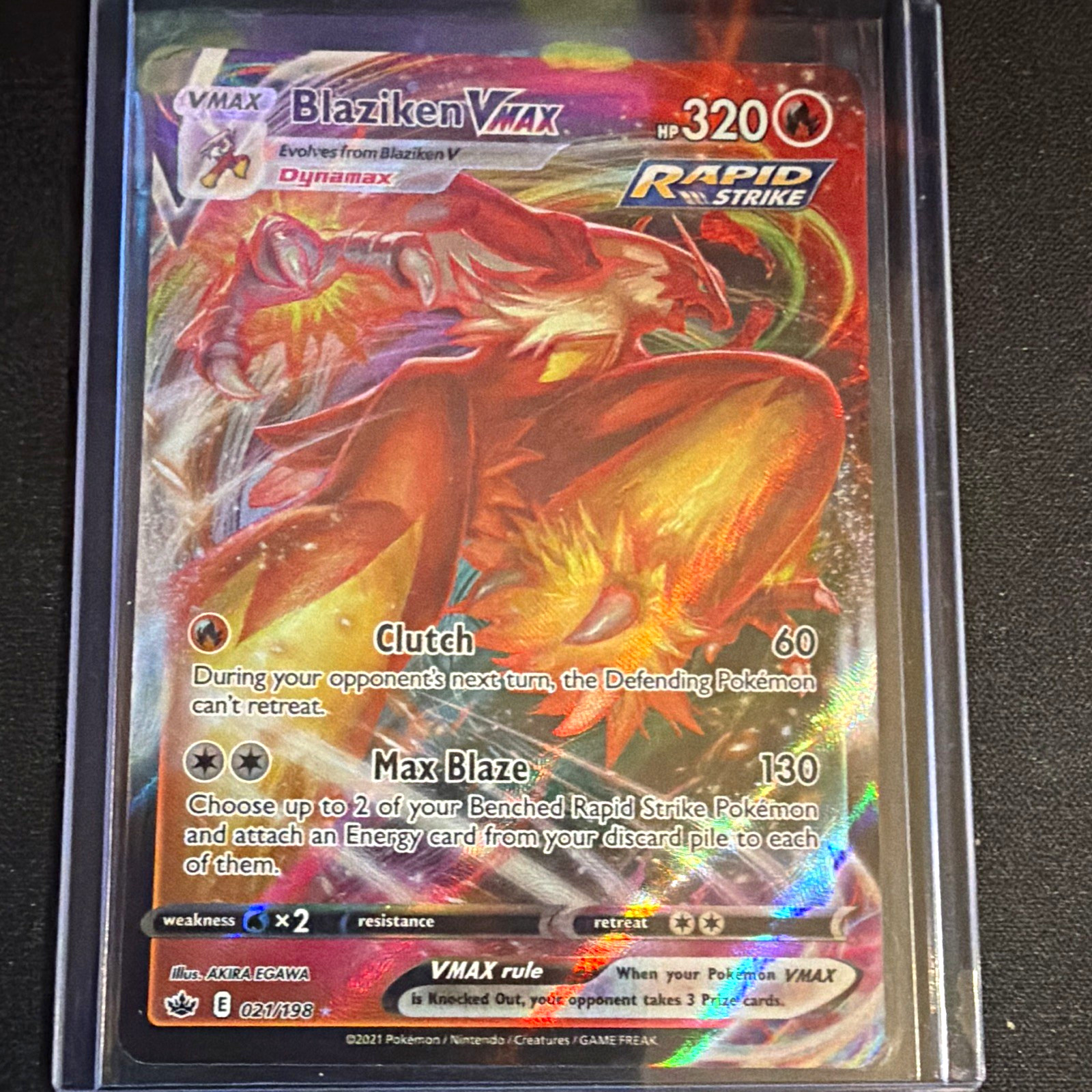 The Pokémon Company Blaziken VMAX 021/198 Chilling Reign Holo UR EN 2021 320HP The Pokémon Company Blaziken VMAX 021/198 Chilling Reign Holo UR EN 2021 320HP