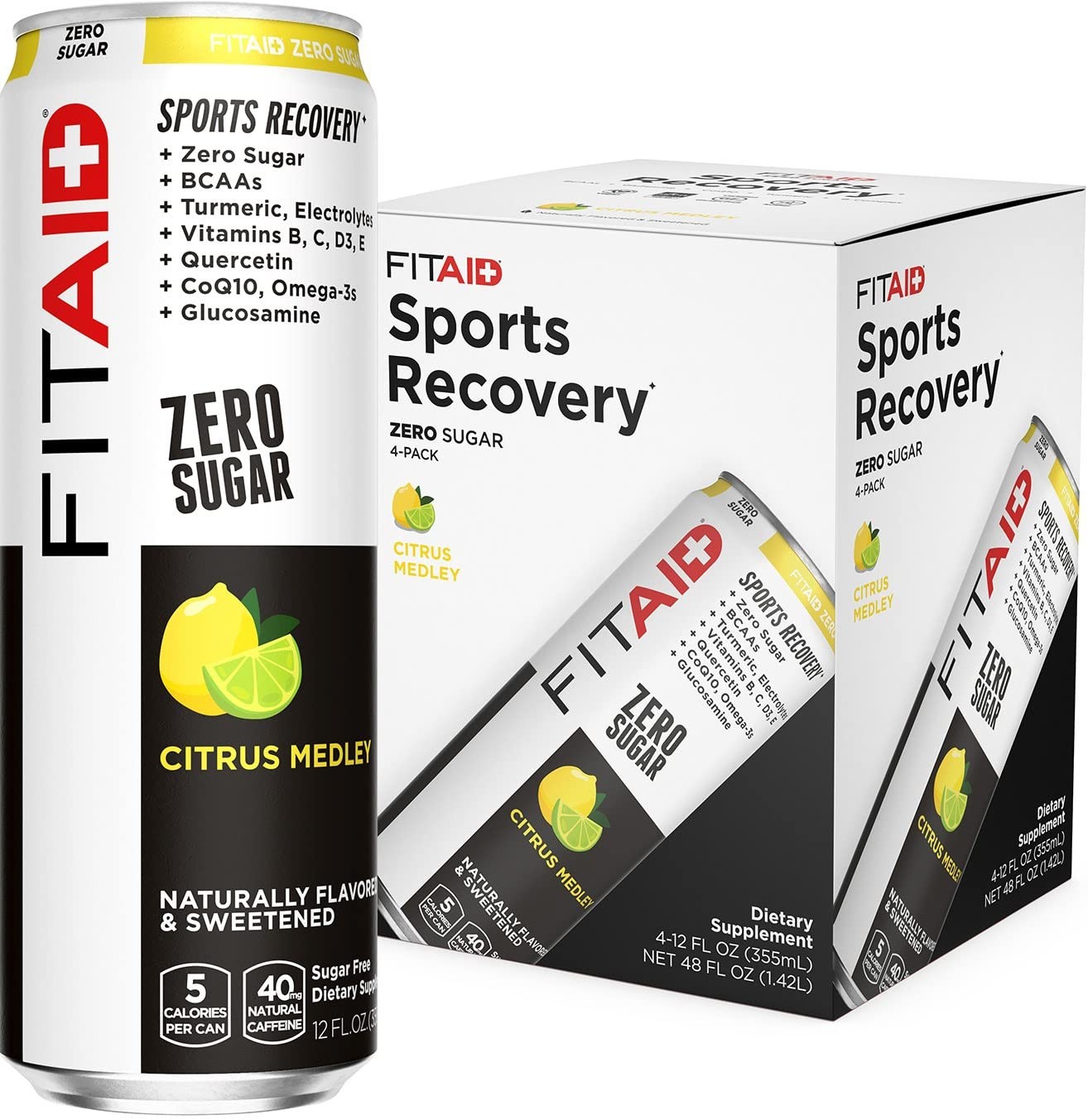FITAID ZERO, Keto-Friendly, Number 1 12 Fl Oz (Pack of 4), ZERO 