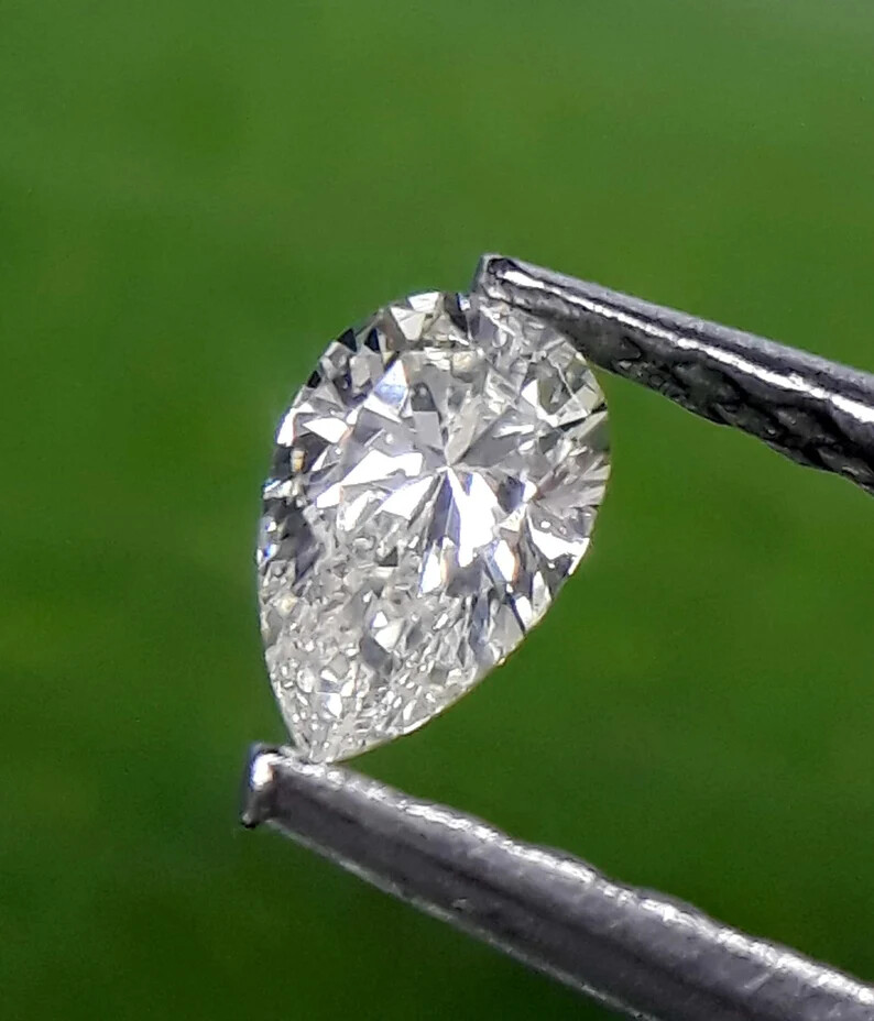 GRA Certified Loose Moissanite Pear Shape Stones D VVS1  All Sizes USA Stock