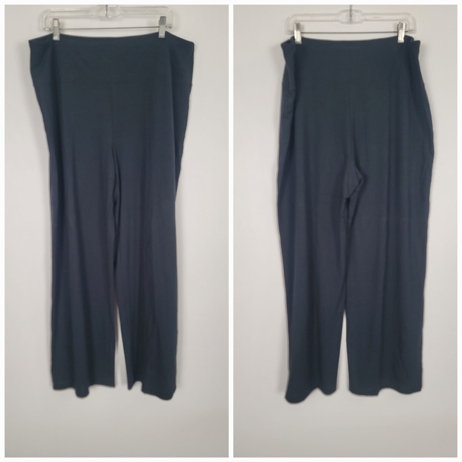 Minimalist J.Jill Womens XL Black Wearever Smooth Fit Full Leg Wide Pants