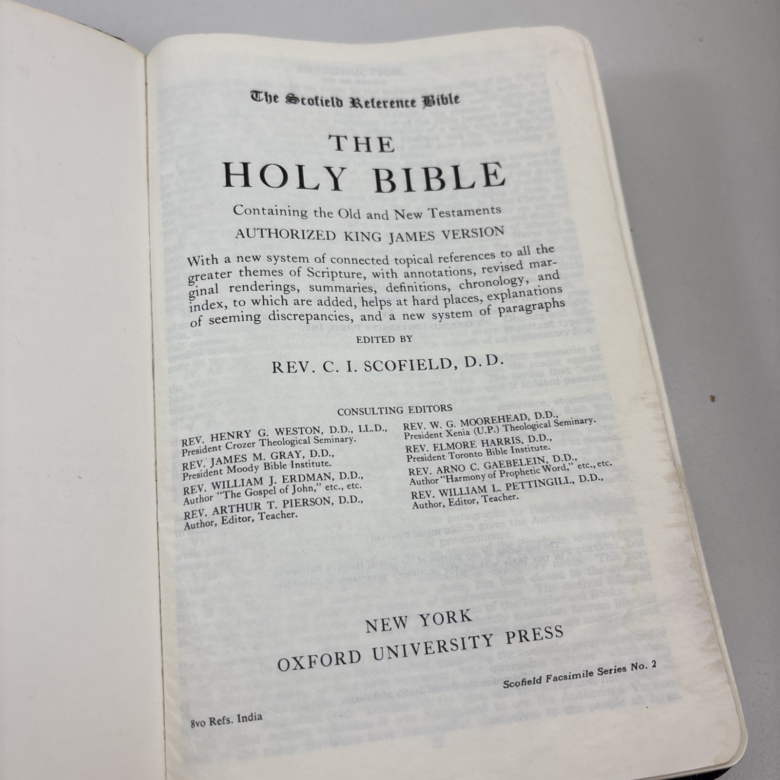 1945 Oxford Scofield Reference Edition Bible 183x French Morocco LEATHER 1945 Oxford Scofield Reference Edition Bible 183x French Morocco LEATHER