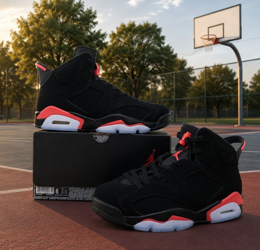 Jordan 6 High Retro Black Infrared Retro 2019 - (MEN SIZE US 7-12) Jordan 6 High Retro Black Infrared Retro 2019 - (MEN SIZE US 7-12)