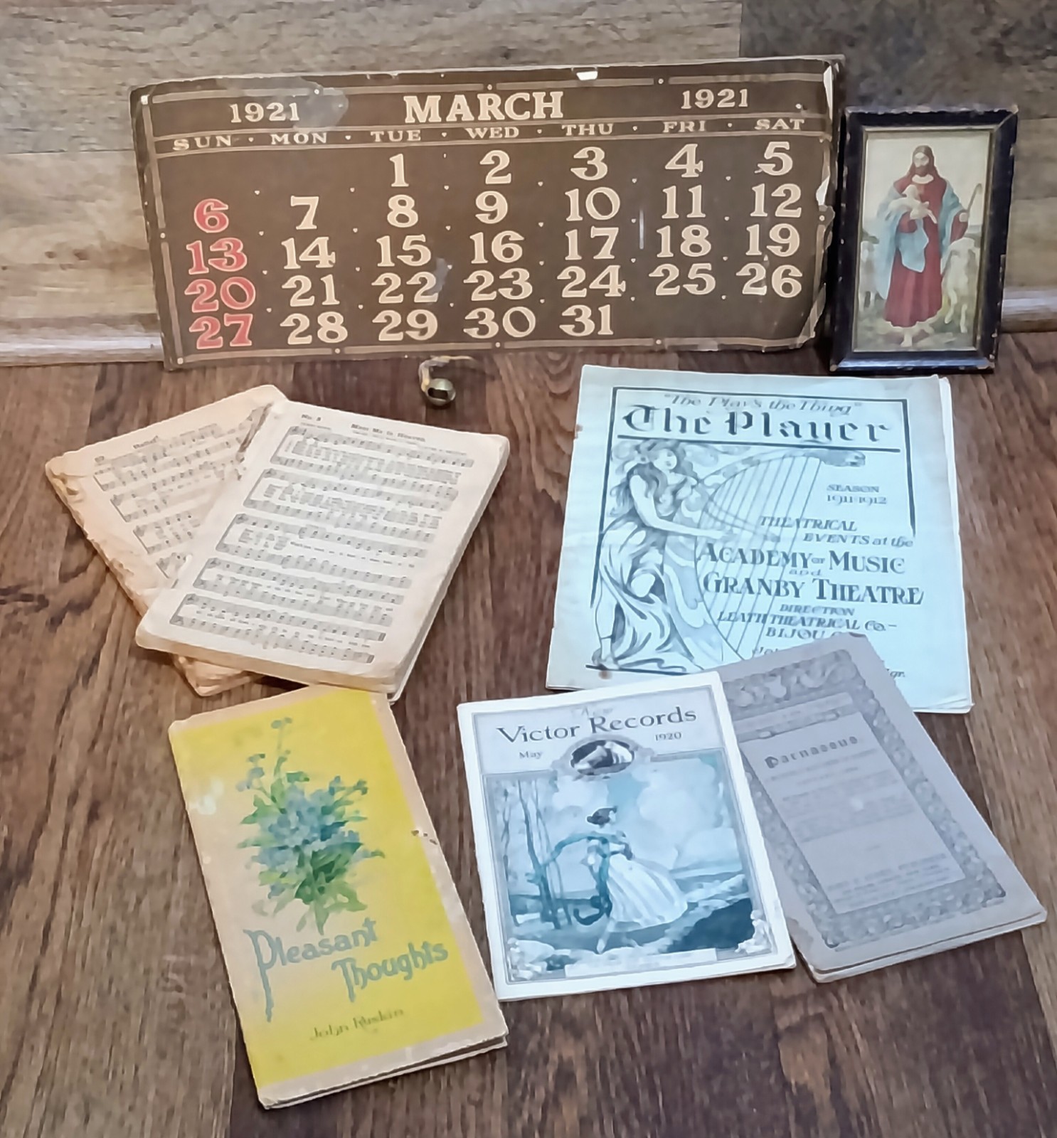 Antique Ephemera Estate Lot 1889-1930 Theater Music Calendar Book Sarna Bell Antique Ephemera Estate Lot 1889-1930 Theater Music Calendar Book Sarna Bell