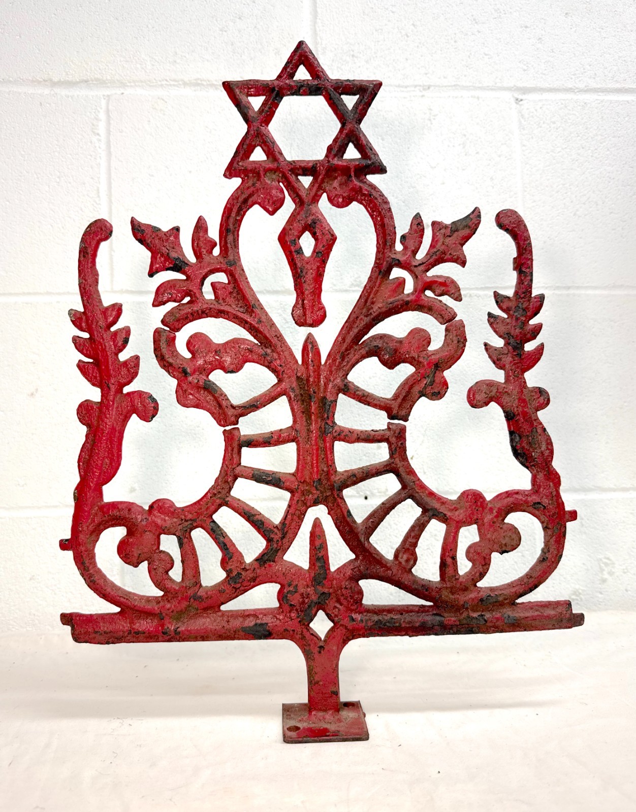 Antique 1900\'s cast iron outdoor Jewish synogogue architectural salvage finial Antique 1900\'s cast iron outdoor Jewish synogogue architectural salvage finial