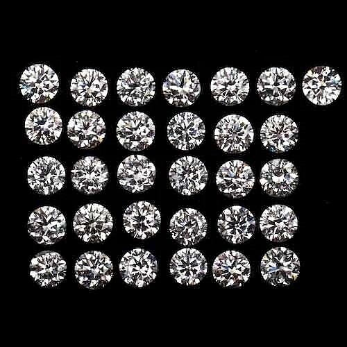 50 PCS Loose Lab Grown CVD Diamond 3.00 MM Round D Color, IF CLARITY Certified