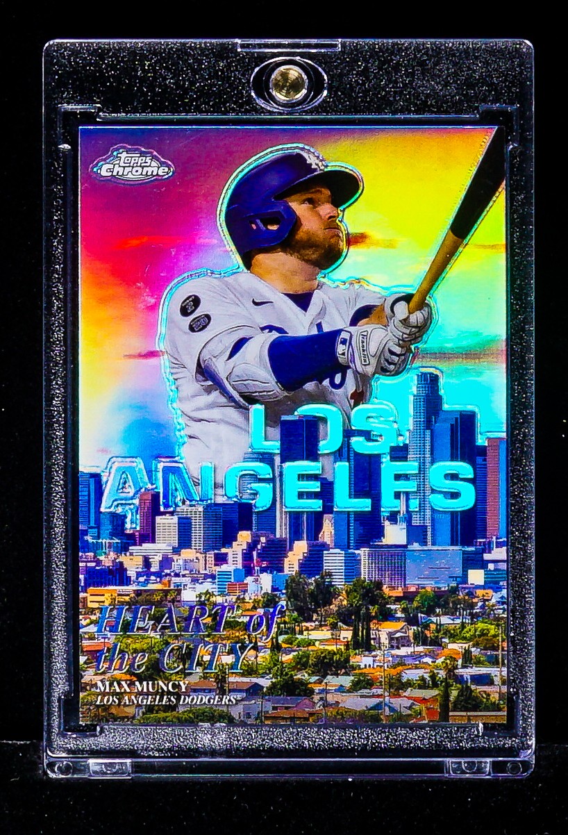 Max Muncy RARE DOWNTOWN CITY REFRACTOR CARD Dodgers SP 2022 Topps Chrome