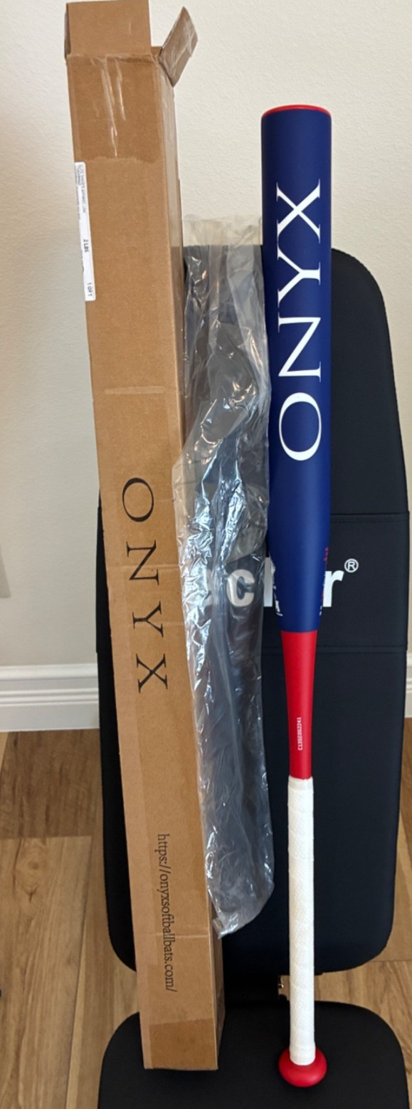 2026 Onyx Enough Said Blue Red White End Load Senior Softball Bat - 25 oz