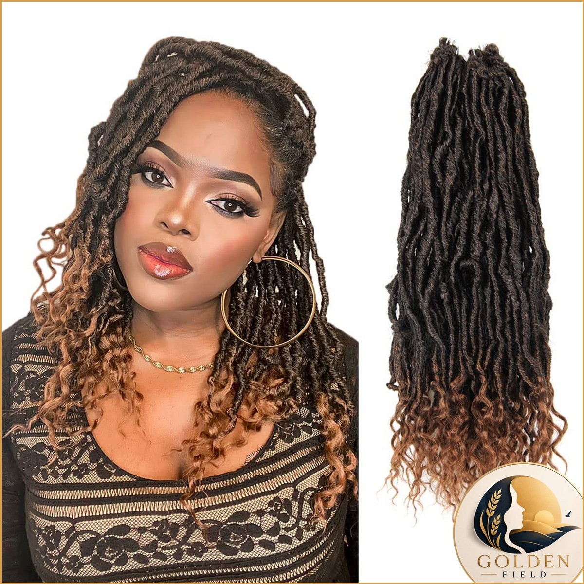 BOHOBABE Short Faux Locs Crochet Curly End 14 Inch T30 BOHOBABE Short Faux Locs Crochet Curly End 14 Inch T30