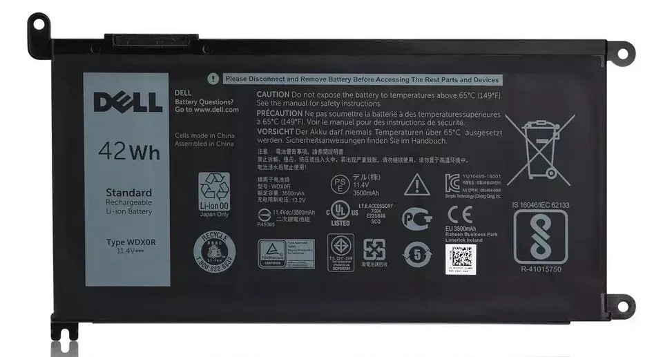 Genuine WDX0R 42Wh Battery For Dell Inspiron 13 5368 5378 5379 7368 7378 42Wh US