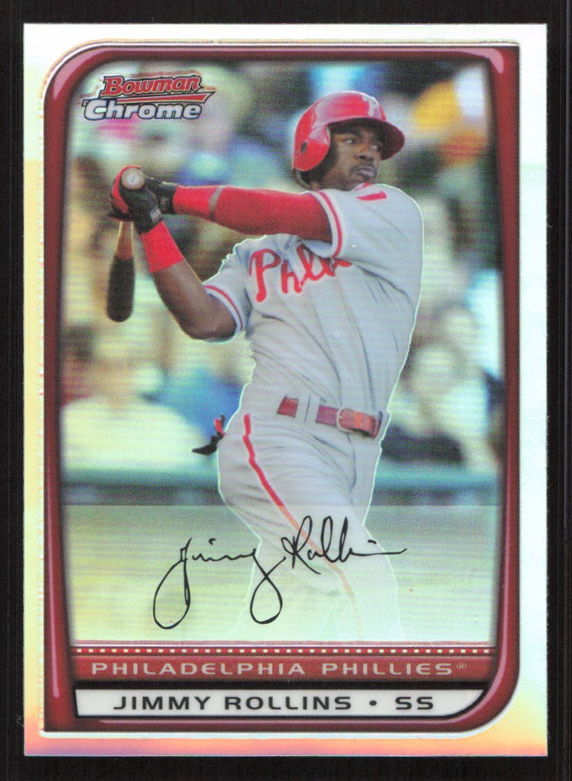 2008 Bowman Chrome Jimmy Rollins Refractor #67 Card