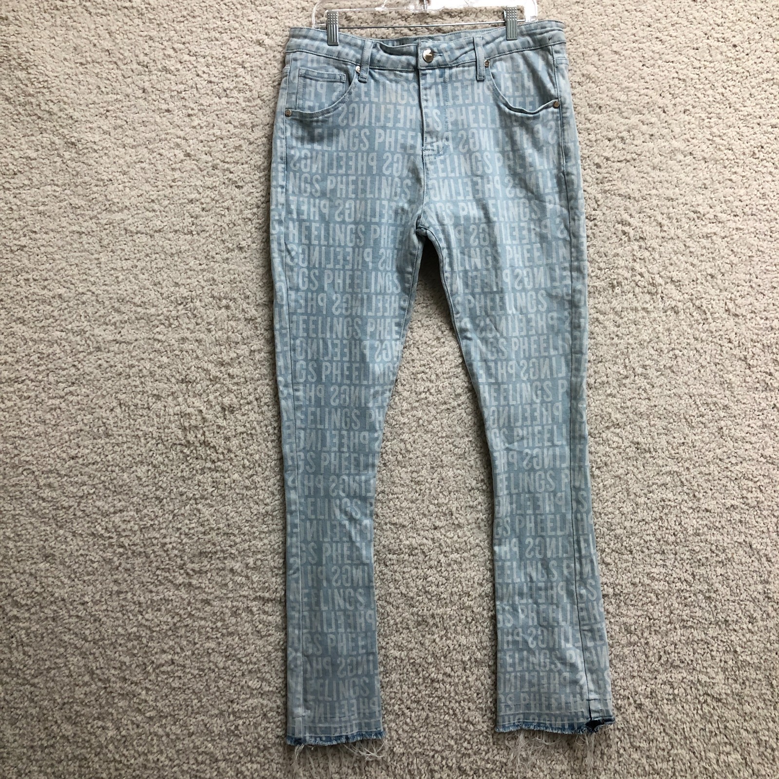 Pheelings Jeans 35 Women Blue Denim On My Mind Flared Stack Skinny Fit High Rise