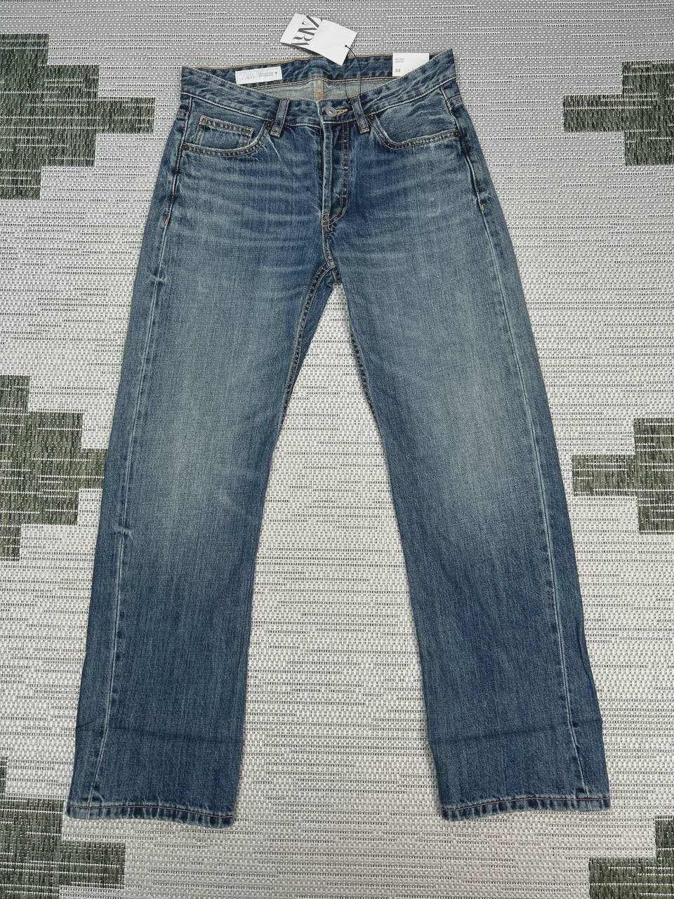Zara Jeans Womens 2 Medium Wash Denim Straight New