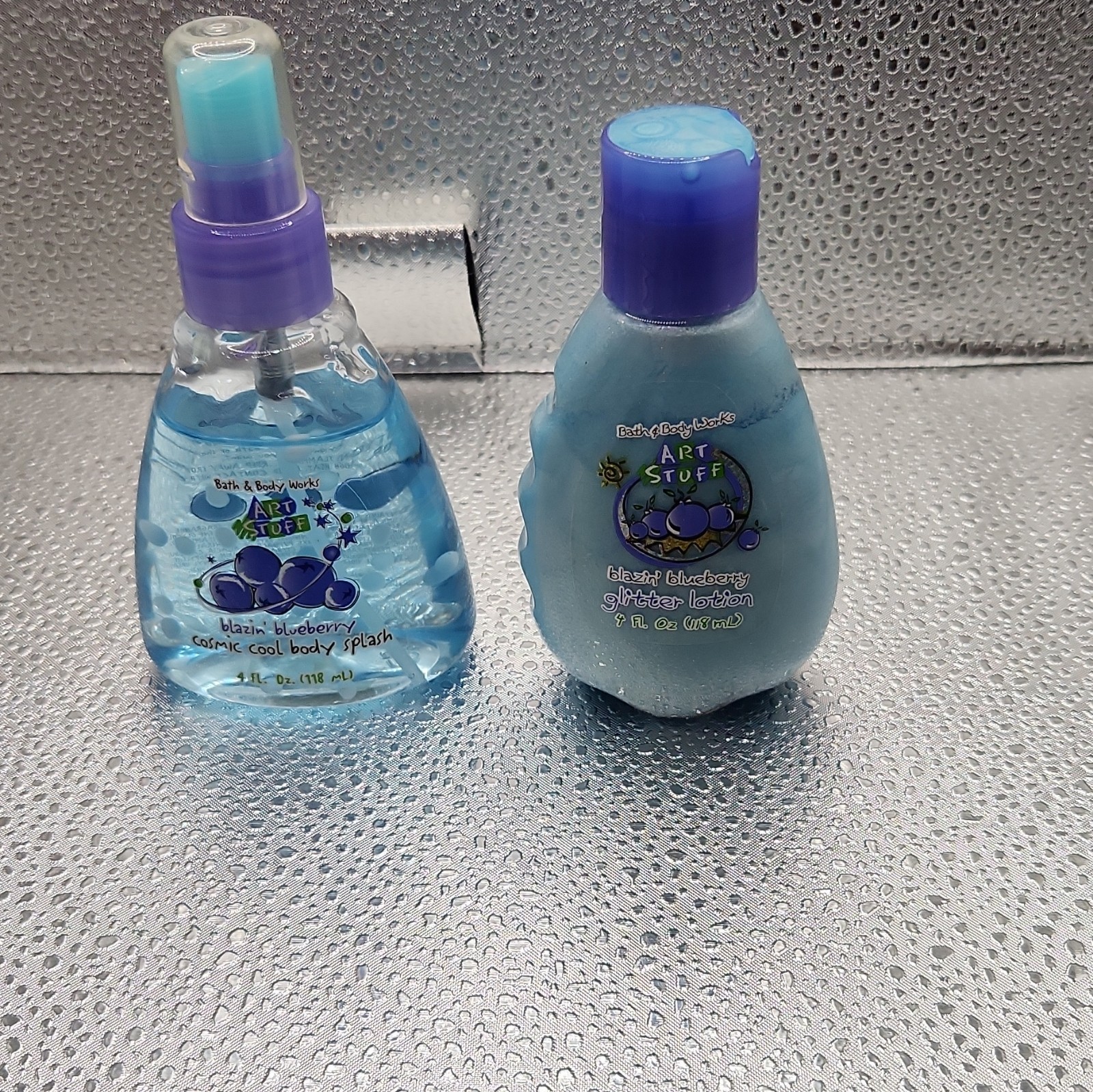 Y2K Bath And Body Works Blazing’ Blueberry Cosmic Cool Lotion And Body Splash