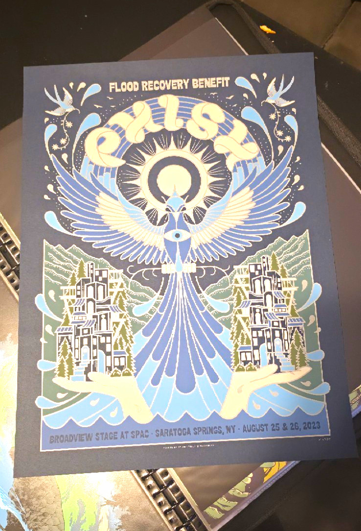 Phish Flood Recovery Benefit SPAC Broadview Stage Aug 25-26 2023 Poster #/1700