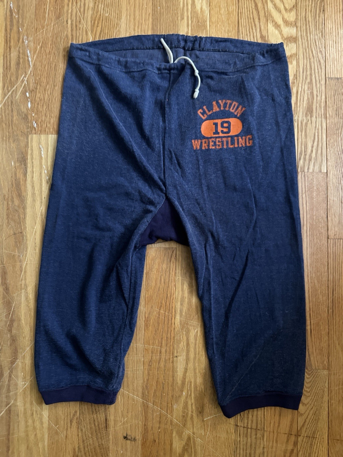 Champion Vintage 1950s/60s Sweatpants Running Man Wrestler Navy Blue Champion Vintage 1950s/60s Sweatpants Running Man Wrestler Navy Blue