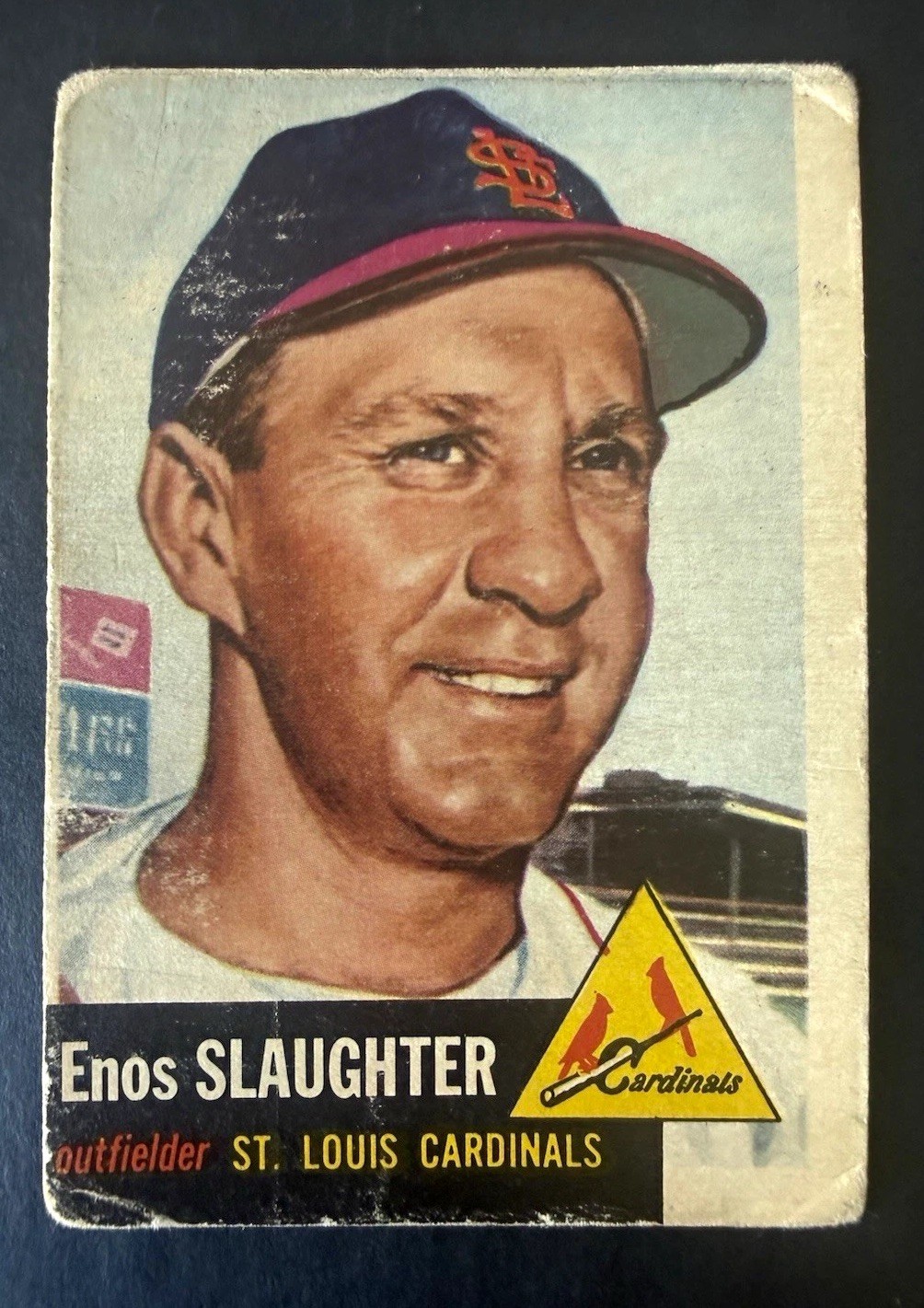 1953 Topps Enos Slaughter #41 St. Louis Cardinals HOF Vintage Baseball Card