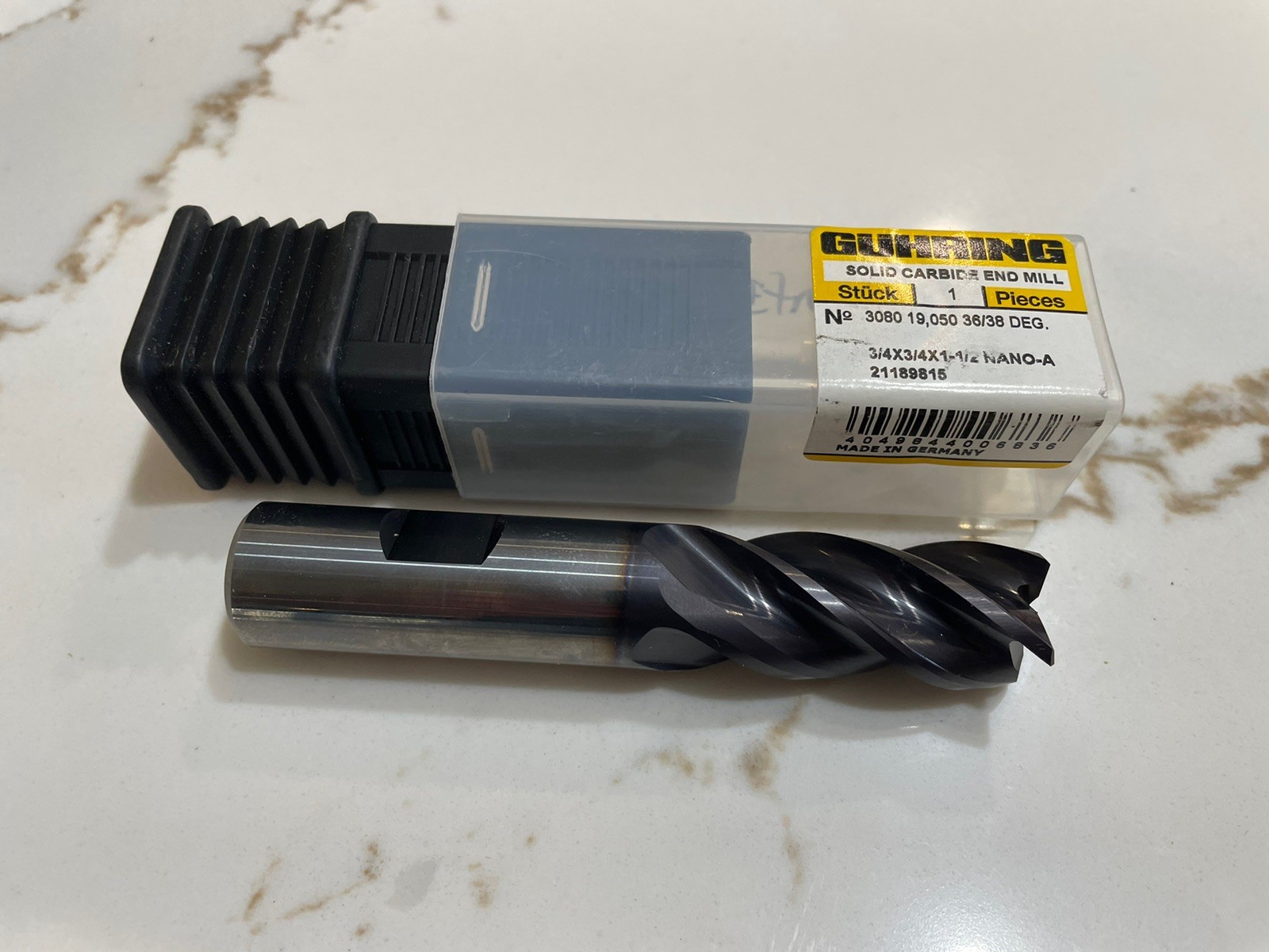 GUHRING 3/4” Corner Chamfer End Mill 4 Flute Solid Carbide nano-A Coat 89477509