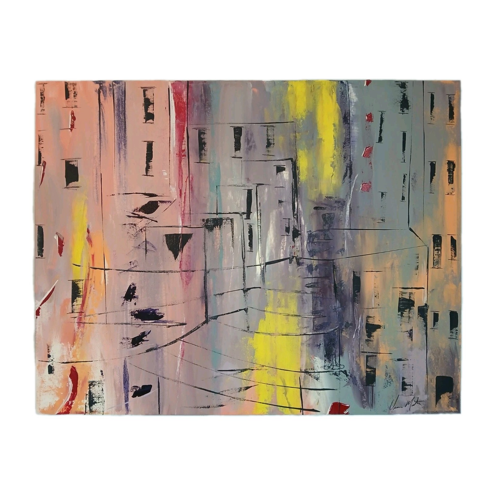 original abstract acrylic painting on canvas \