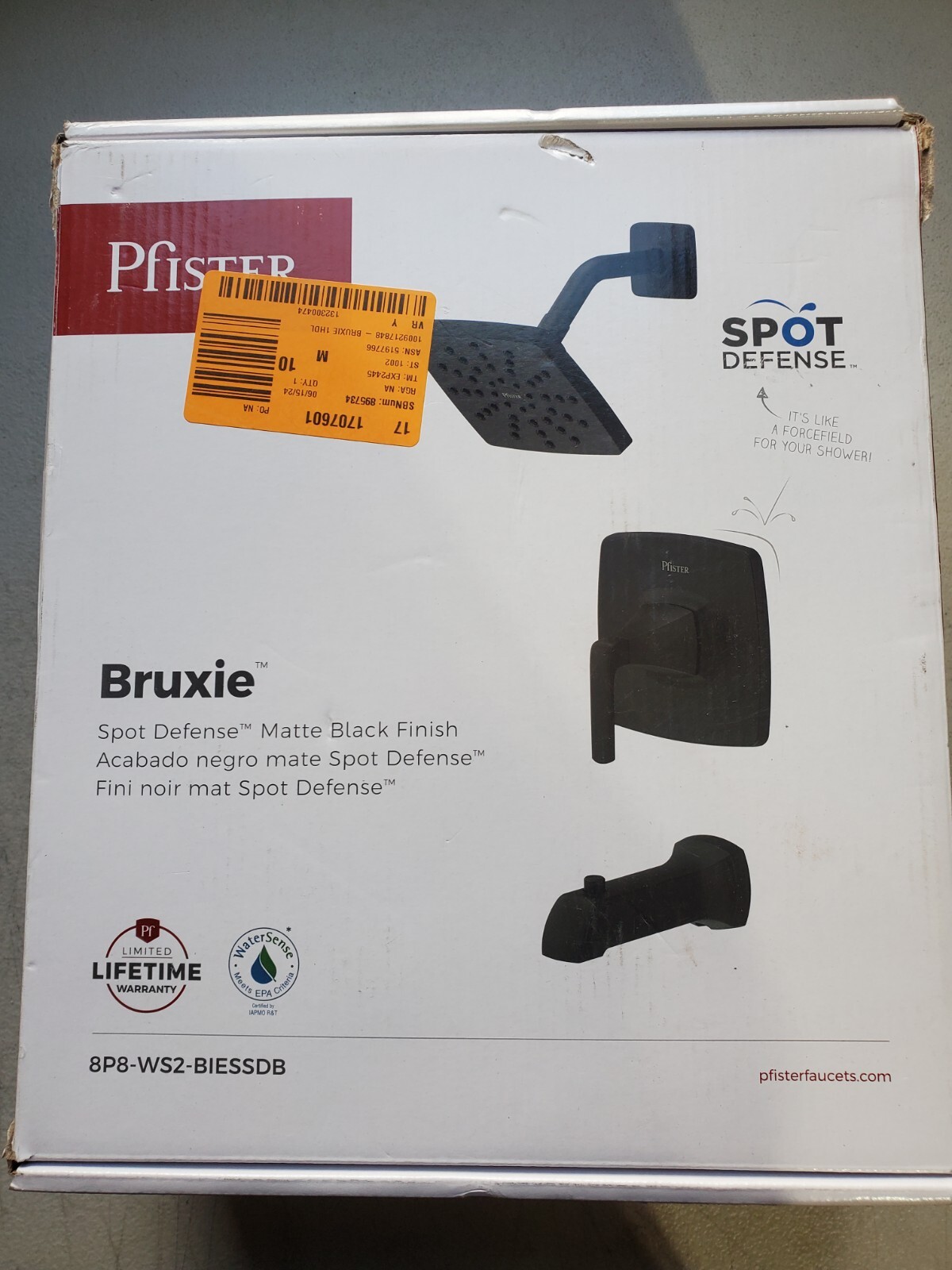 Pfister 8P8-WS2-BIESSDB Bruxie 1-Handle Matte Black Tub & Shower Faucet Pfister 8P8-WS2-BIESSDB Bruxie 1-Handle Matte Black Tub & Shower Faucet