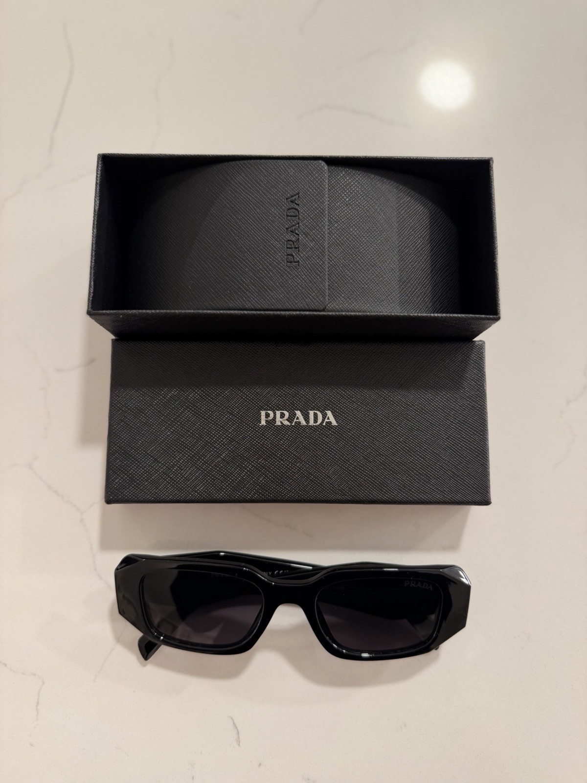 PRADA Milano Black Rectangle Glasses