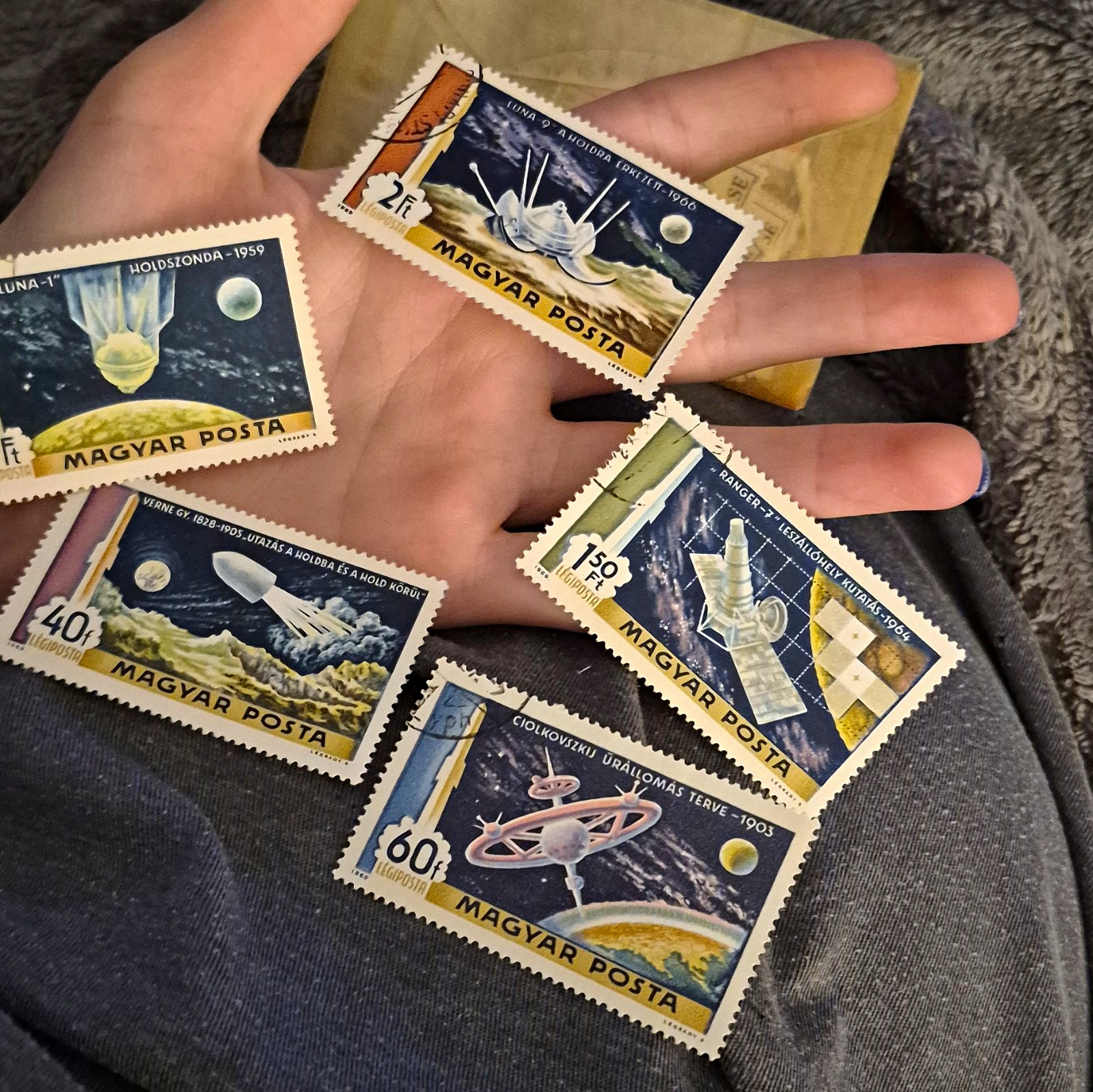 Magyar Posta Hungary Used Space Postage Stamp Lot of 5 1960-1969 1-150Ft Magyar Posta Hungary Used Space Postage Stamp Lot of 5 1960-1969 1-150Ft