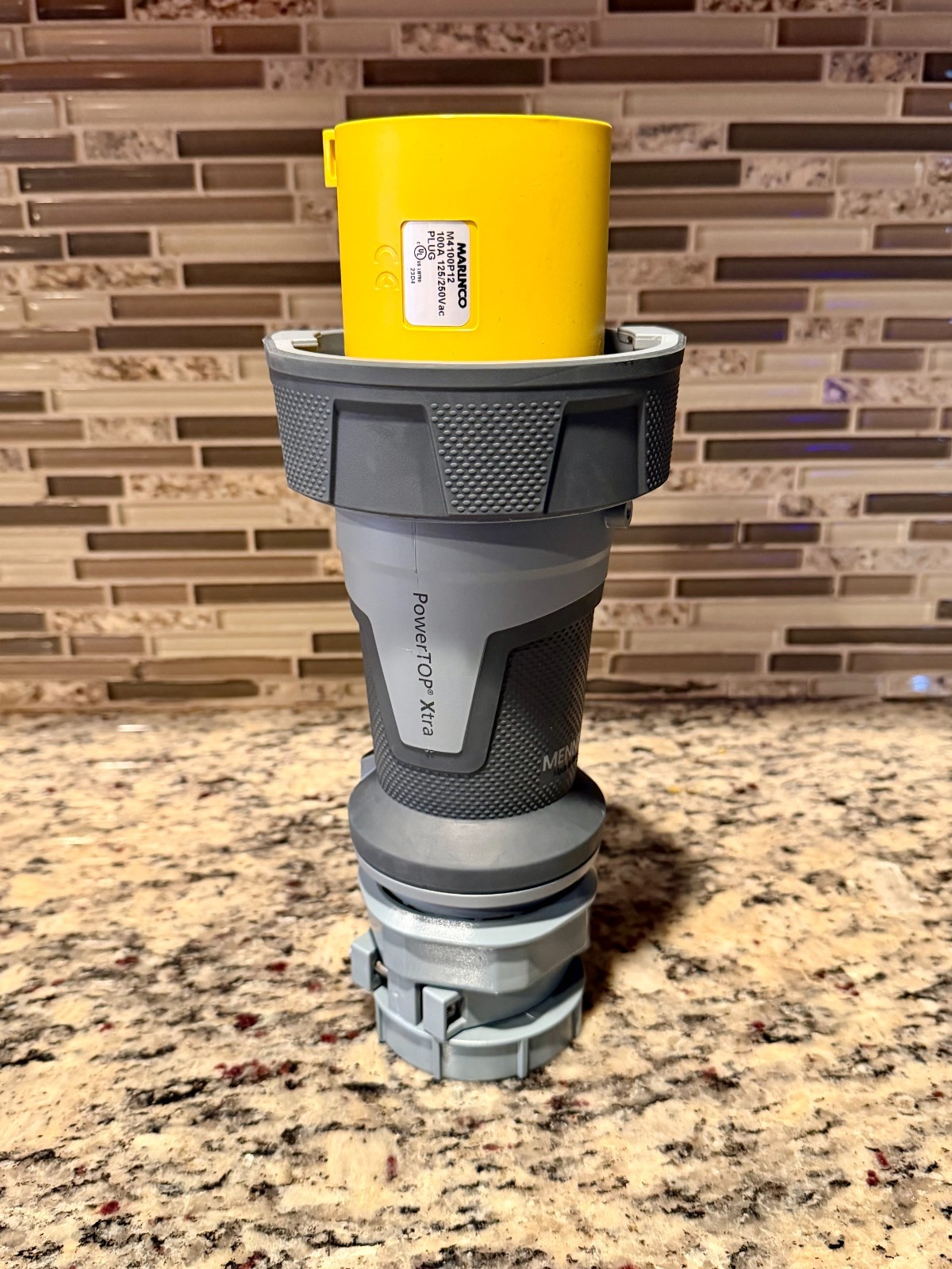 Marinco PowerTop Xtra M4100P12 100A 125/250V Shore Power Plug Marine Connector Marinco PowerTop Xtra M4100P12 100A 125/250V Shore Power Plug Marine Connector