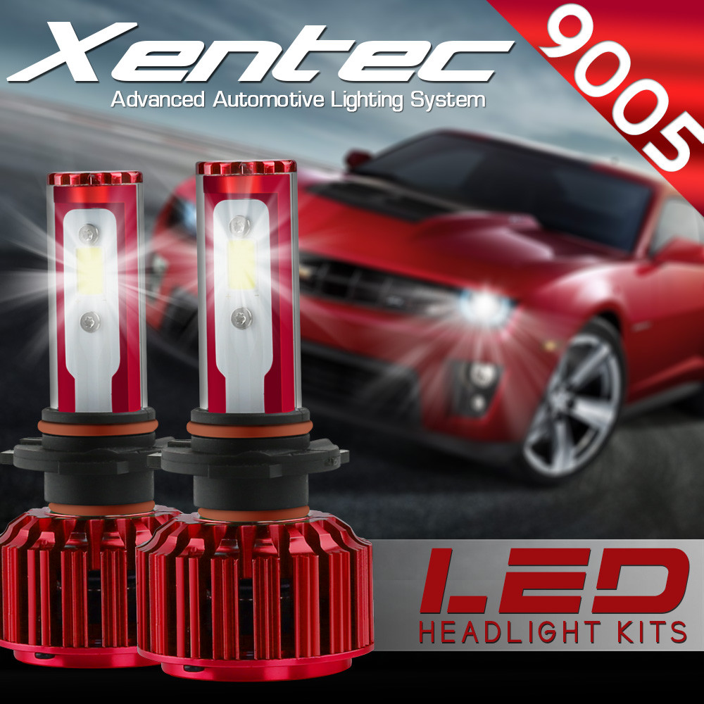 XENTEC LED 80W 8000LM 6000K White Kit Headlight High Beam Only - 9005 HB3 (C)