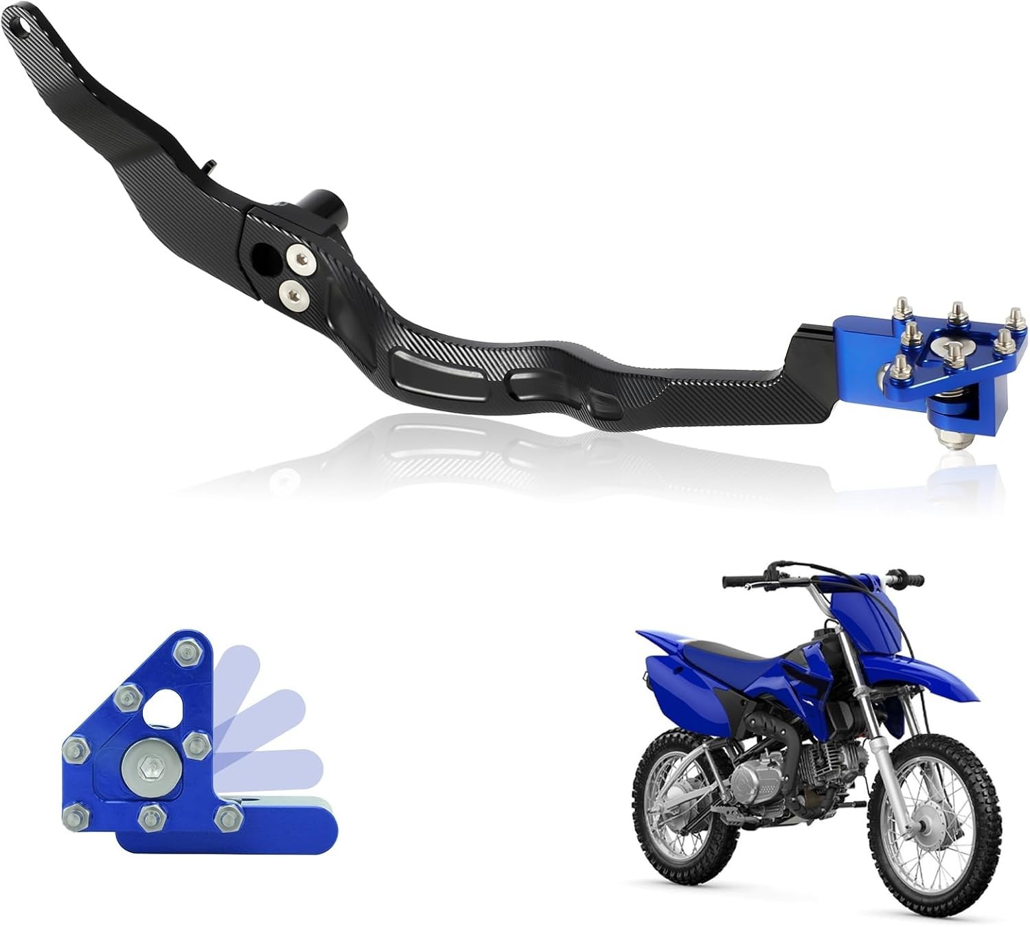 Motorcycle Rear Brake Pedal Foot Lever Foldable CNC for TTR 110 TTR110 blue